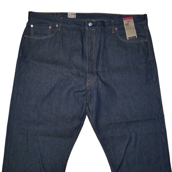 Levis 501 Original Fit Jeans Men's Size 46X30 Dark Rinse Denim Straight Leg NEW - Picture 6 of 12